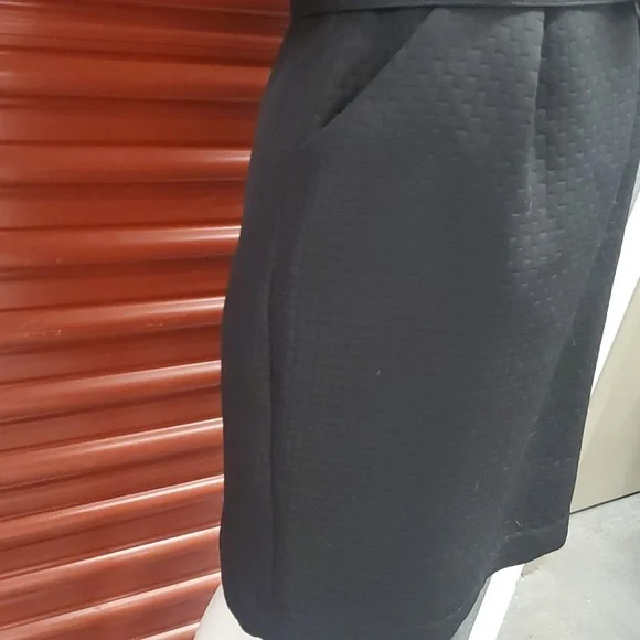 Unger Jet Black Cocktail Dress & Jacket Crop Blazer Size 10 - Picture 15 of 16